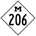 Former M-206 Route Marker