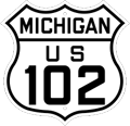 Historic US-102 route marker