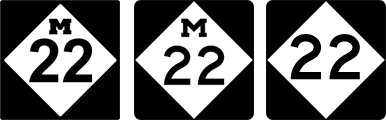 M-22 route markers and logo