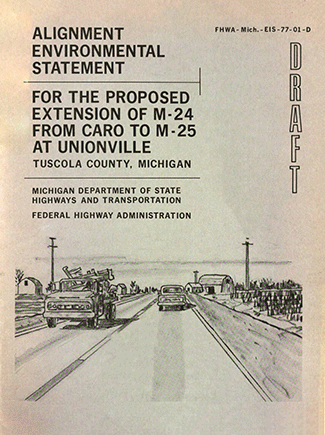 M-24 Extension Alignment Environmental Statement cover, 1977