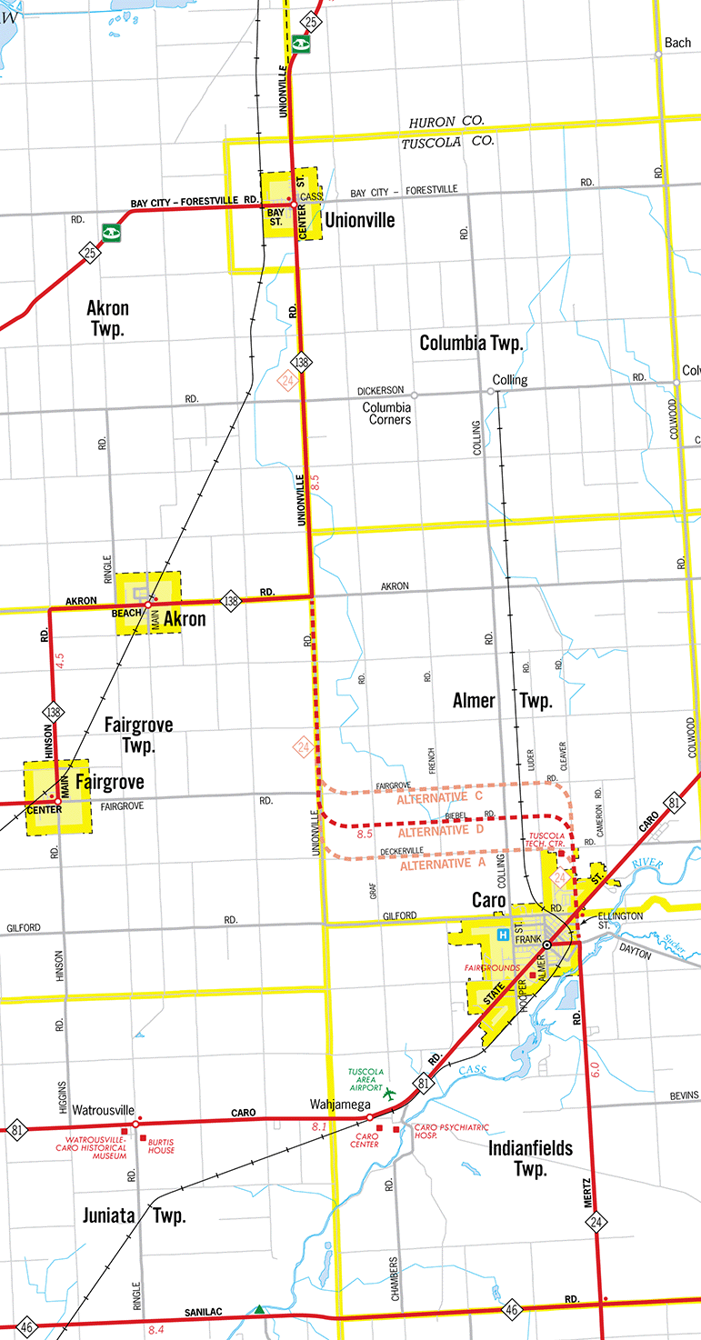 Map of US-31 Freeway in Berrien County