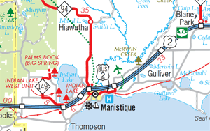 1960 Michigan Dept of State Highways trunkline proposal Manistique Area