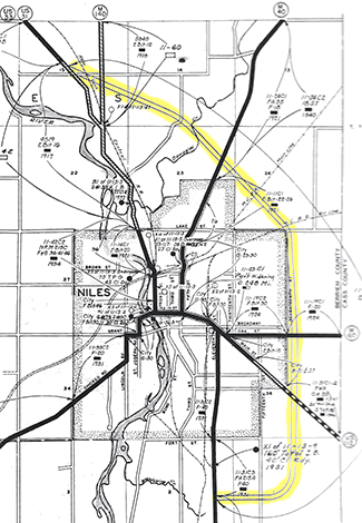 Proposed US-31/US-33 Niles Bypass, 1945