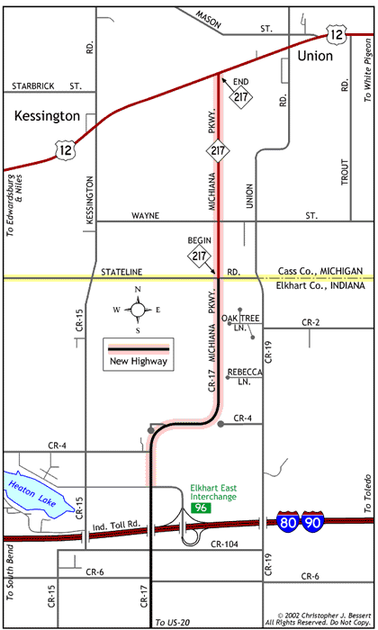 M-217 Route Map