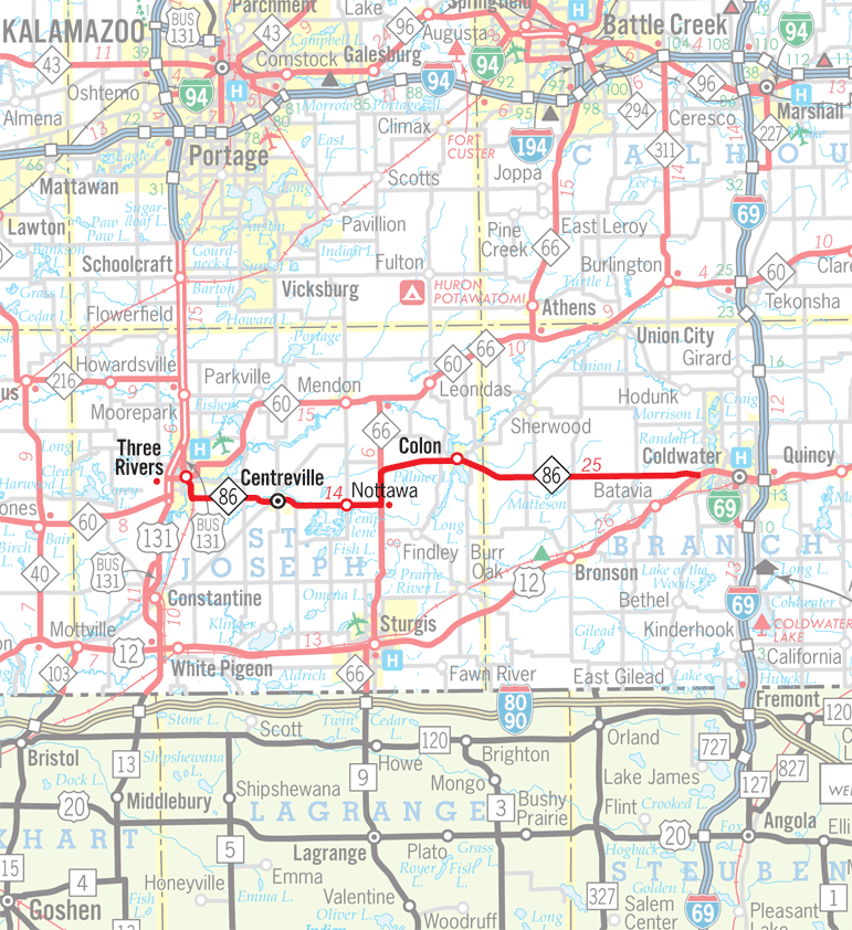 M-86 Route Map