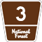 Federal Forest Highway 3 route marker