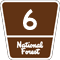 Federal Forest Highway 6 route marker