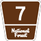 Federal Forest Highway 7 route marker