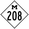 Former M-208 Route Marker