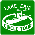 Lake Erie Circle Tour Route Marker - Michigan