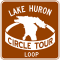 Lake Huron Circle Tour Loop Route Marker - Michigan
