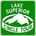 Lake Superior Circle Tour Route Marker - Michigan