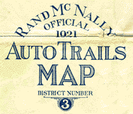 Rand McNally 1921 Auto Trails Map title