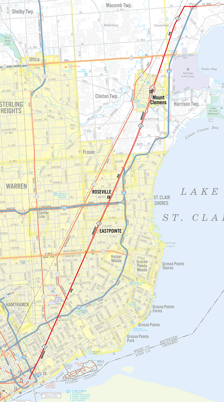M-3 Route Map