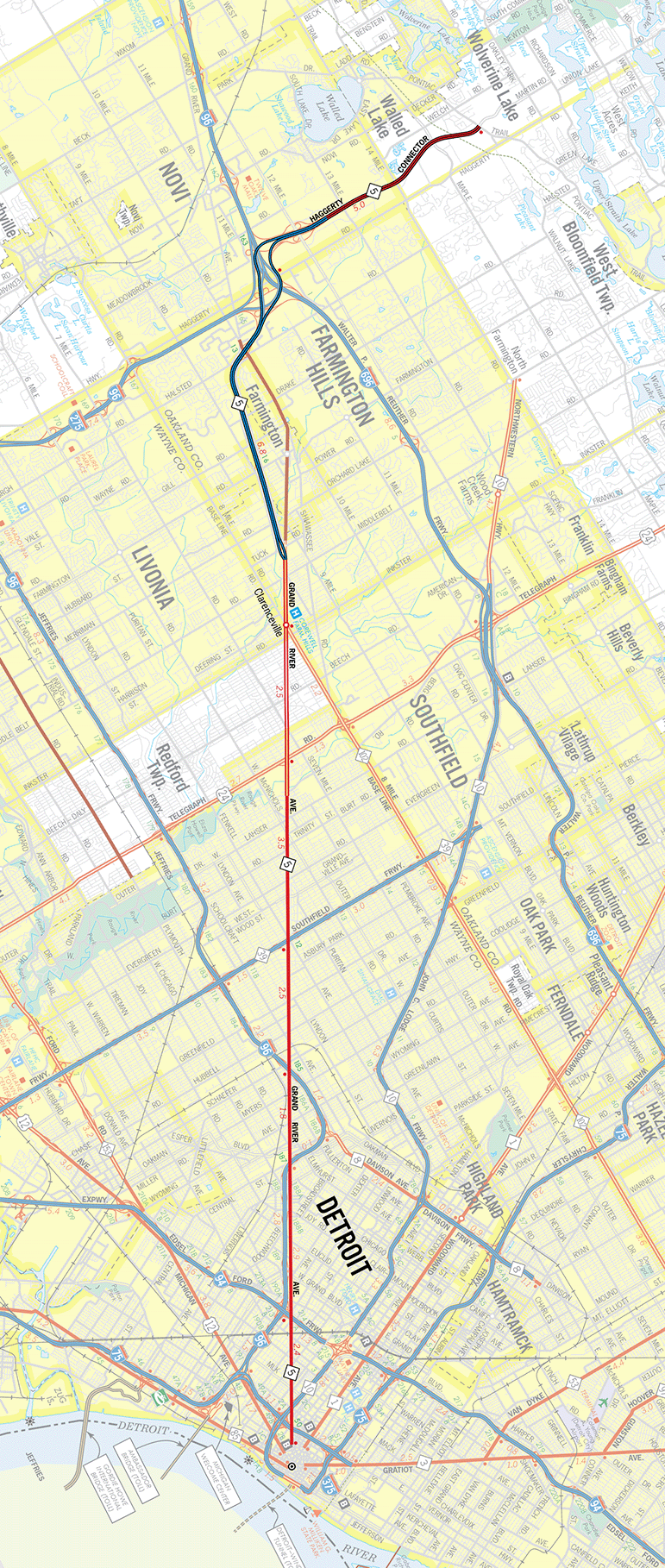 M-5 Route Map