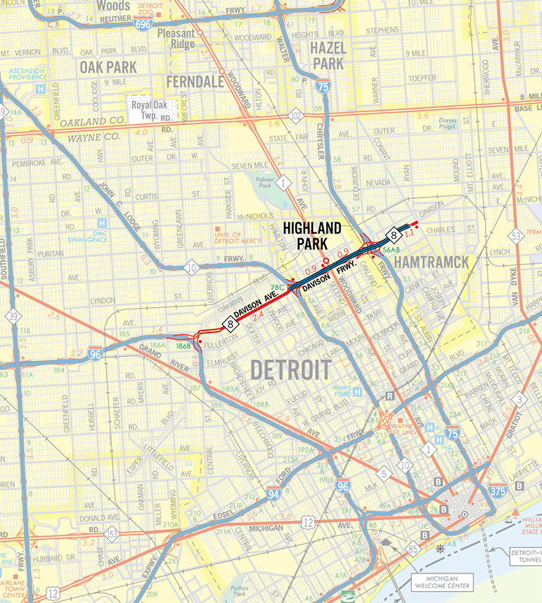 M-8 Route Map