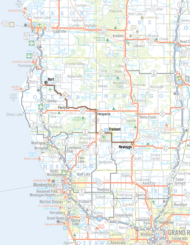 M-123 Route Map