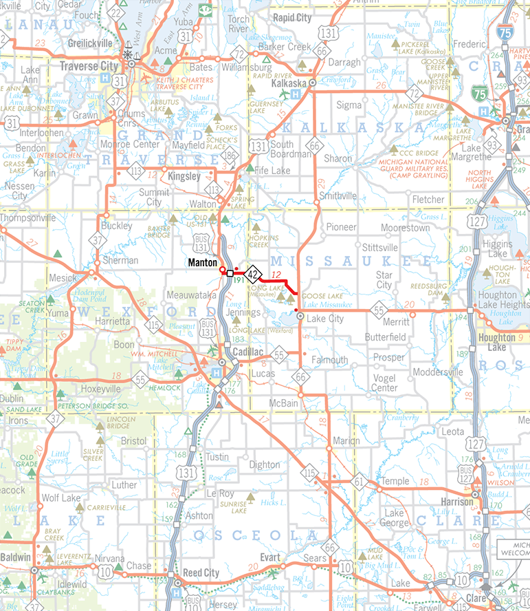 M-42 Route Map