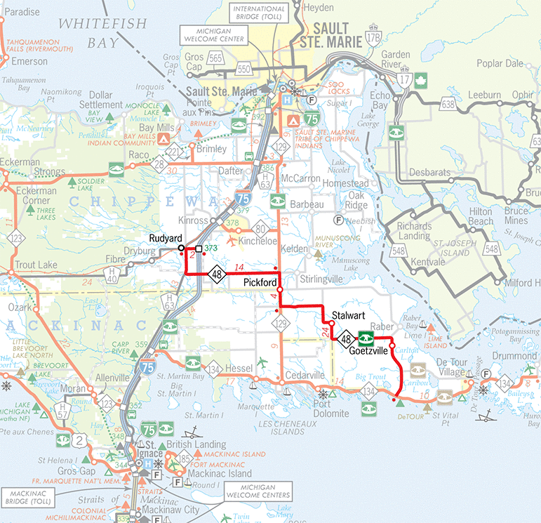 M-48 Route Map