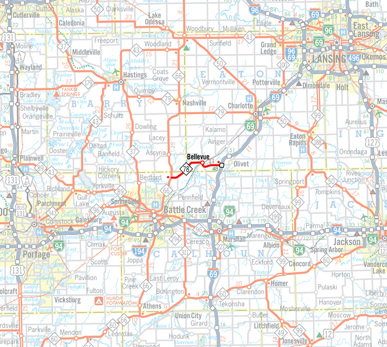 M-78 Route Map