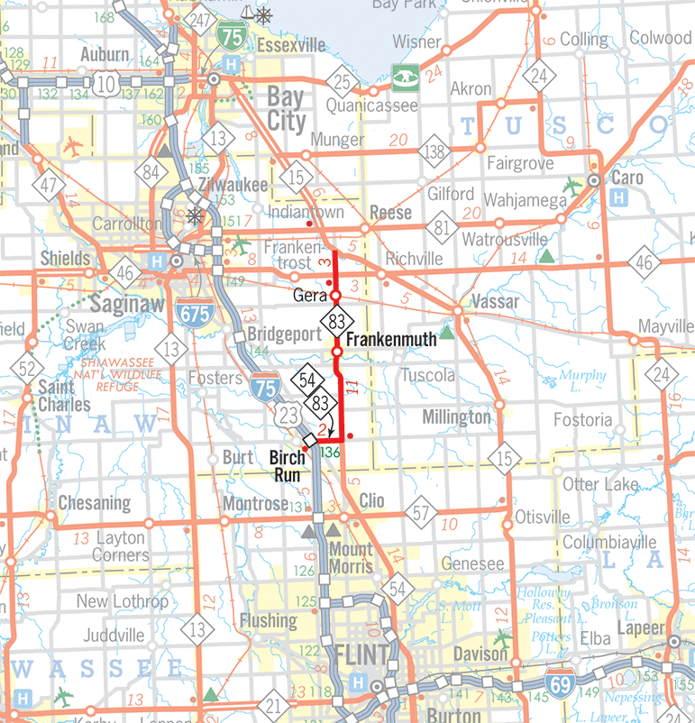 M-83 Route Map