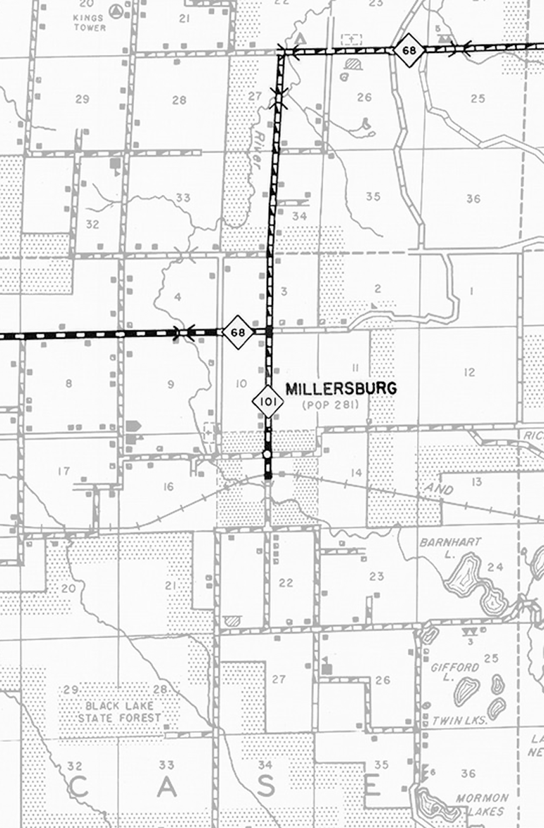 Former M-101 Route Map