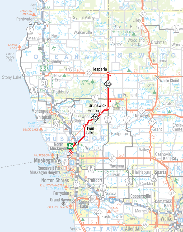 M-120 Route Map