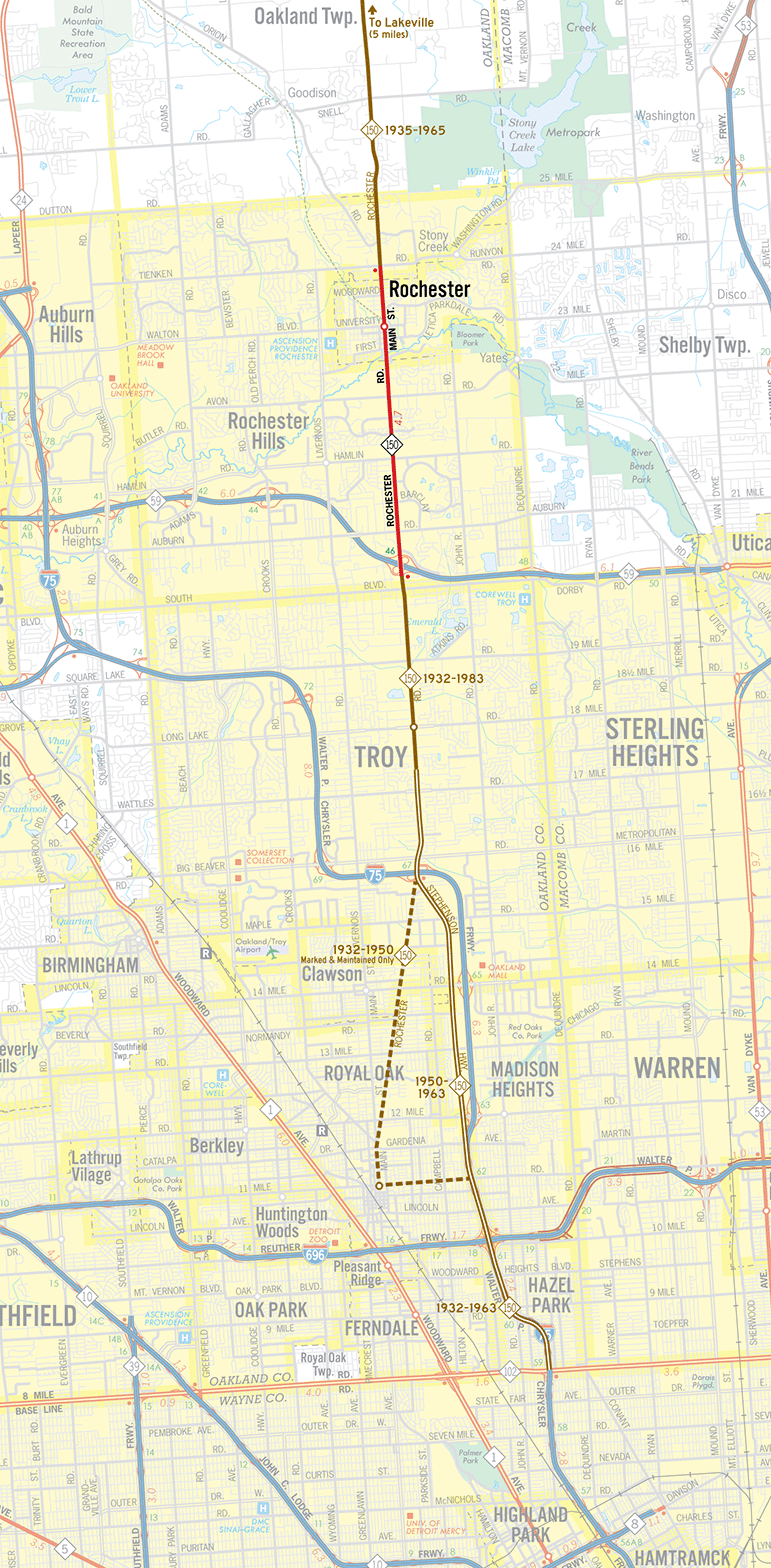 M-150 Route Map