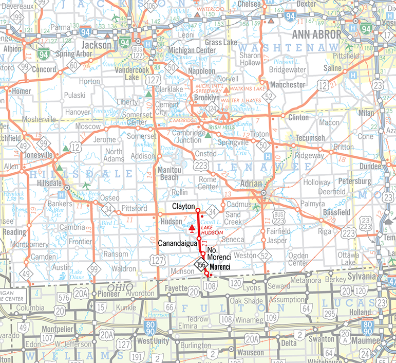 M-156 Route Map