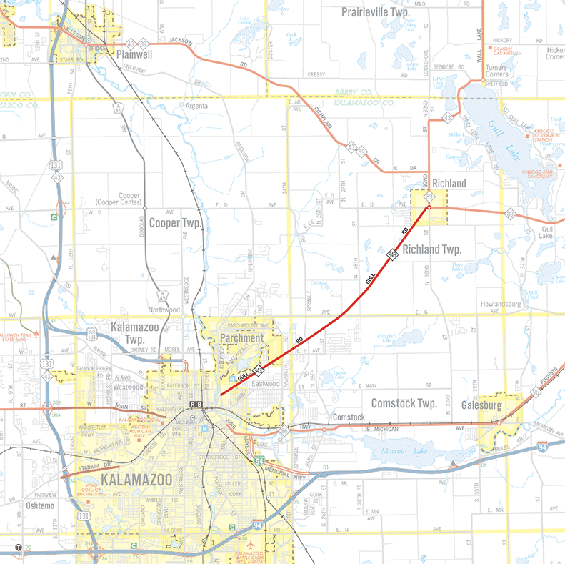 M-343 Route Map