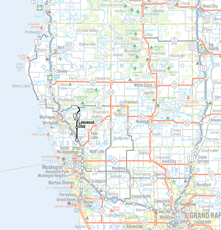 B-23 Route Map