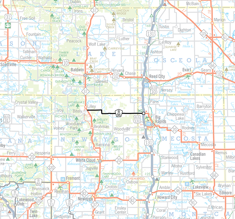 B-96 Route Map