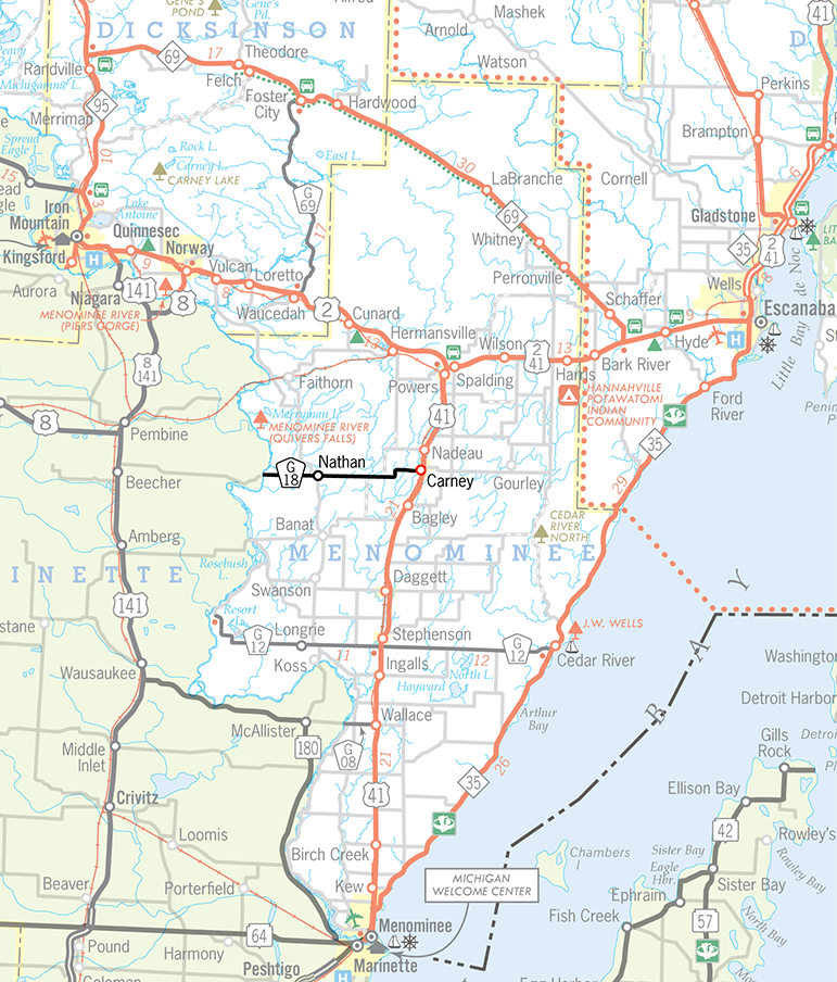 G-18 Route Map