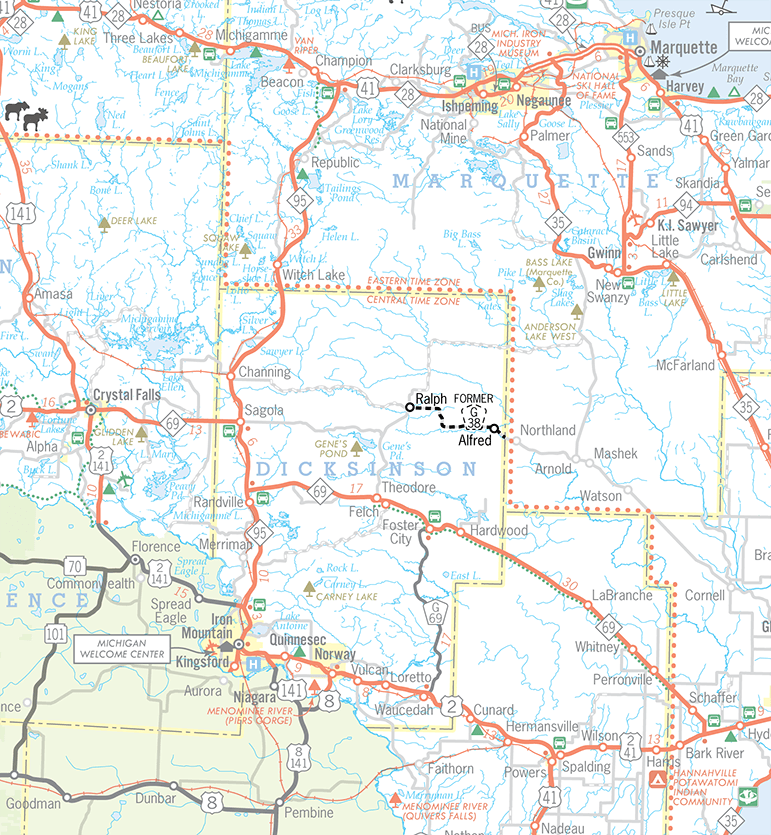 Former G-38 Route Map