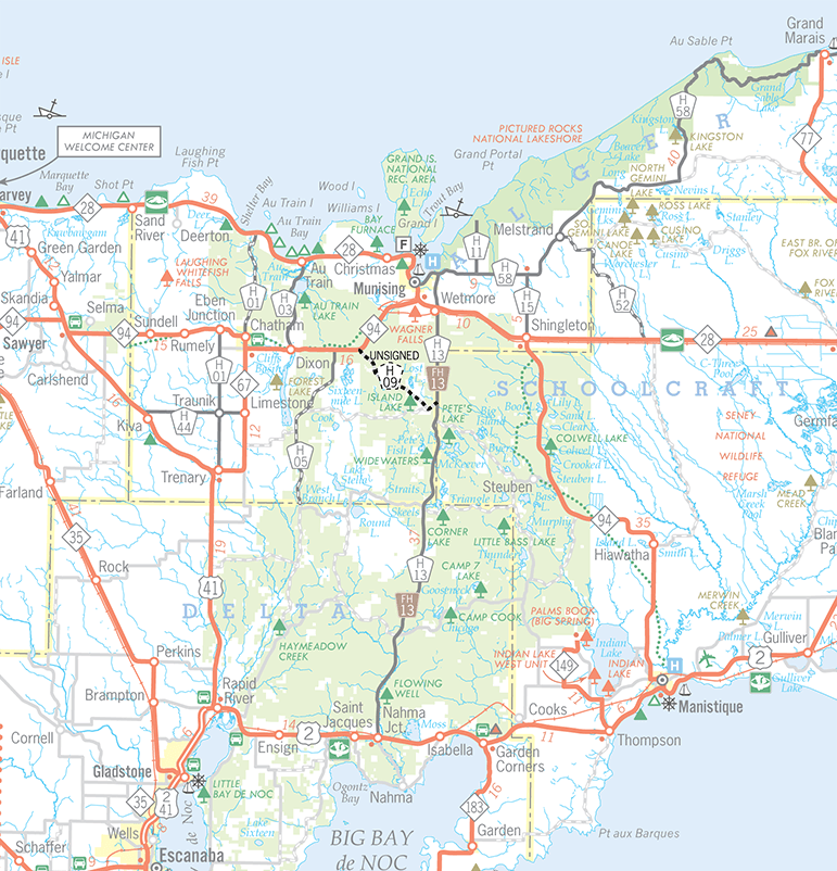 Unsigned H-09 Route Map