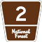 Federal Forest Highway 13 route marker