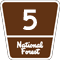 Federal Forest Highway 5 route marker