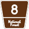 Federal Forest Highway 43 route marker