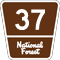 Federal Forest Highway 13 route marker