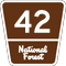 Federal Forest Highway 43 route marker