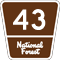 Federal Forest Highway 43 route marker