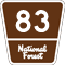 Federal Forest Highway 43 route marker