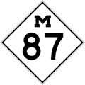 Former M-87 Route Marker