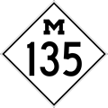Former M-135 Route Marker