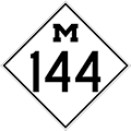 Former M-144 Route Marker