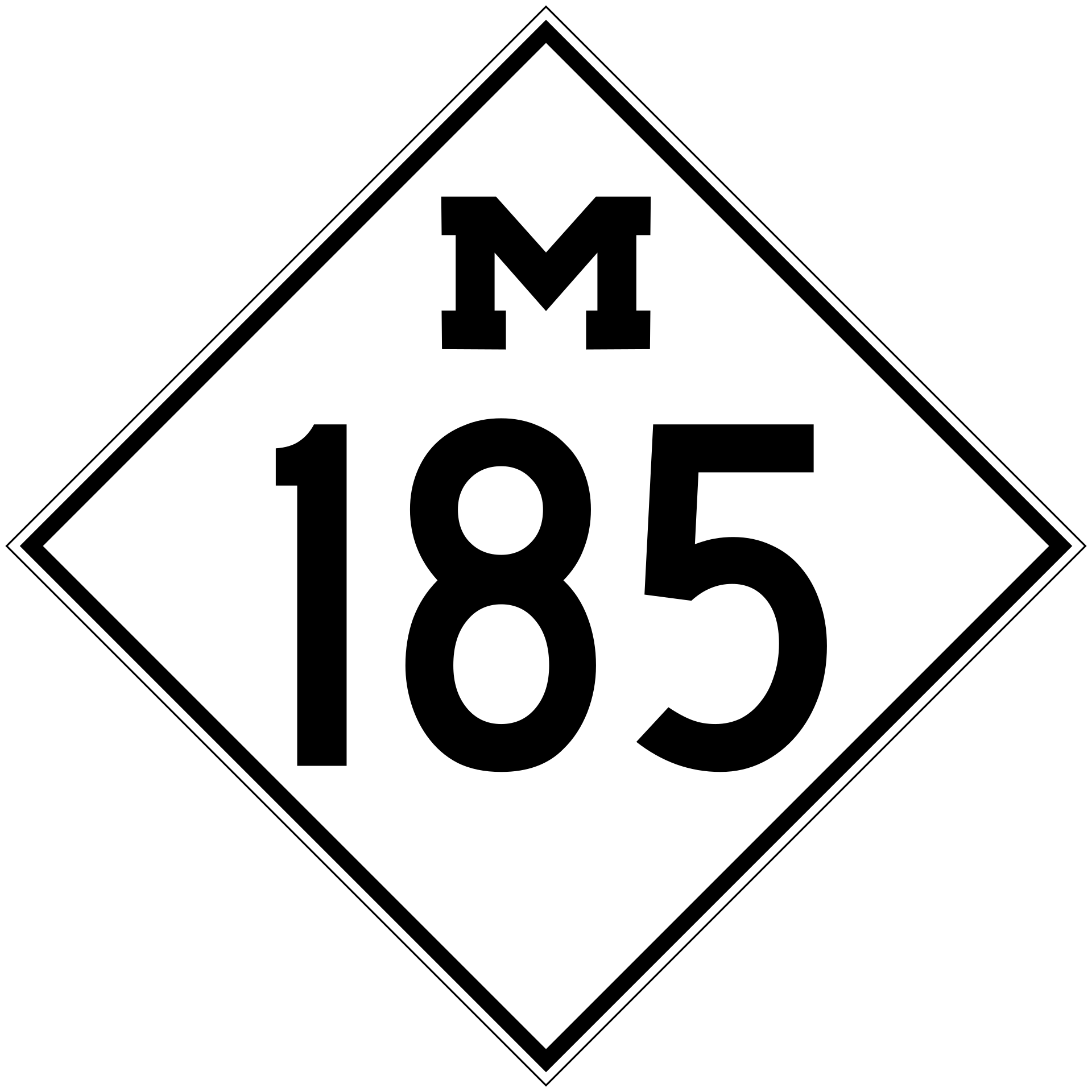 Historic M-185 Route Marker