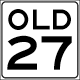 OLD-27 route marker in Roscommon County used until 2015.
