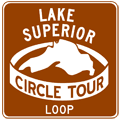 Lake Superior Circle Tour Loop Route Marker - Michigan