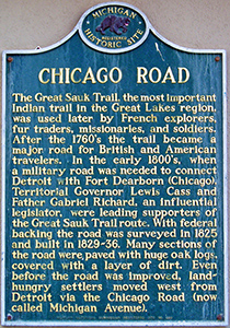 Chicago Road Michigan Historical Marker
