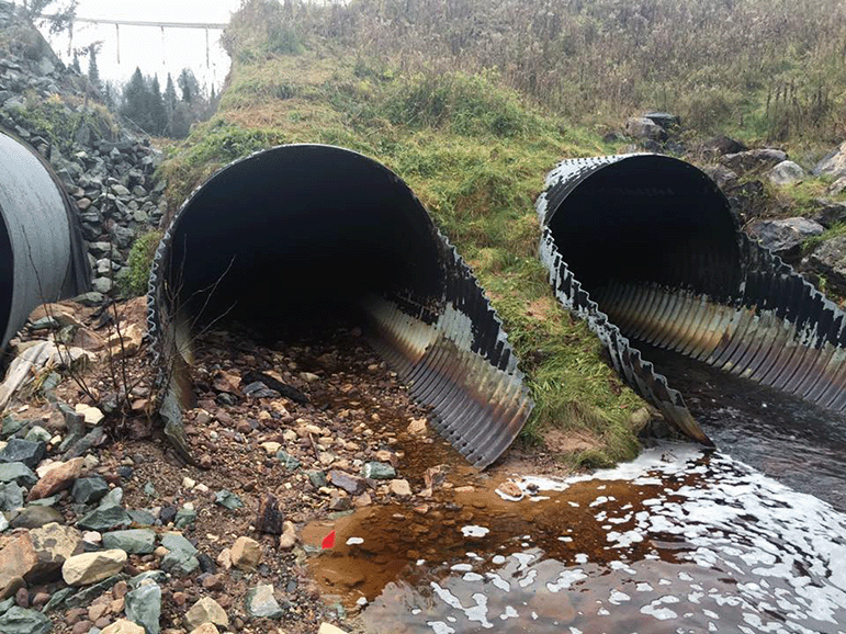 Interestingly, after the washout the East Branch of the Chocolay River still flowed through the one primary culvert (of the four) it had previous to the event.